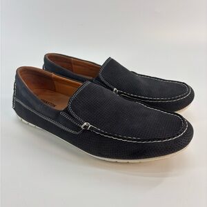 Johnston & Murphy Cord Venetian loafers 8 nubuck sheepskin leather navy Johnston & Murphy Men main image 2